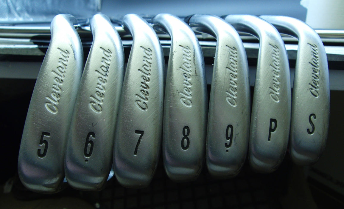 Set of 7x Cleveland CG-C Irons 5-SW Stiff Steel Shafts Cleveland Grips*