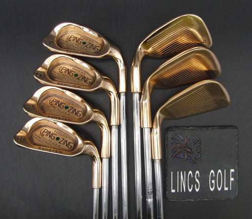 Polished Set of 7x Ping Zing Beryllium Copper BeCu Green Dot 5-SW Irons Stiff