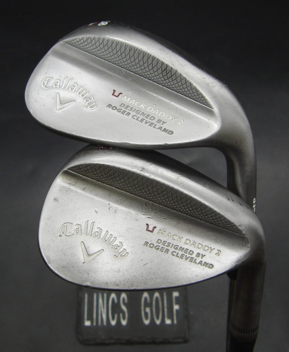 Set of 2 Callaway Mack Daddy 2 Gap & Sand Wedges Stiff Steel Shafts