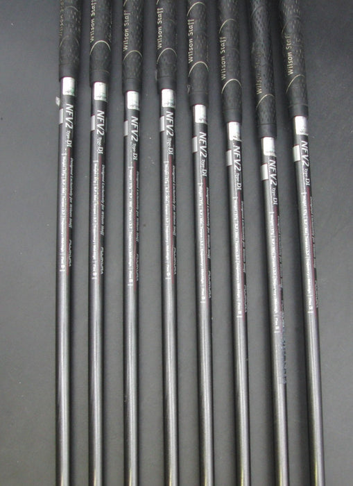 Set of 8x Wilson Tab TC-1 5-SW + AW Irons Stiff Graphite Shafts*