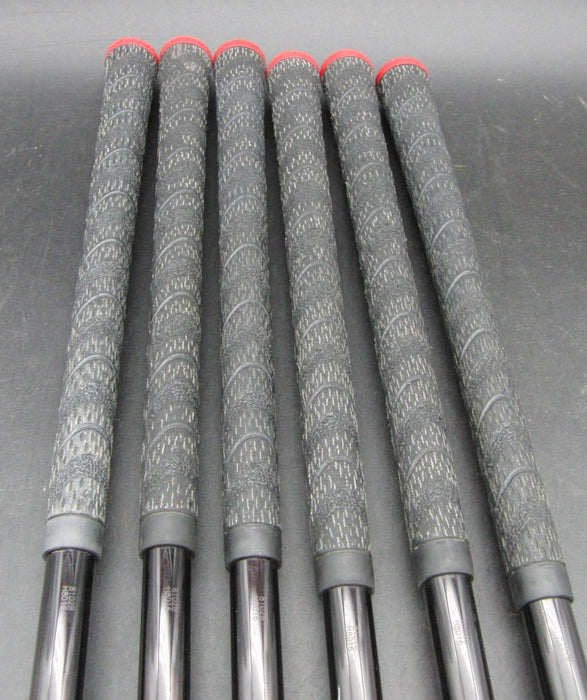 Set of 6x Mizuno JPX A25 5-PW Irons Regular Graphite Shafts Black Grips