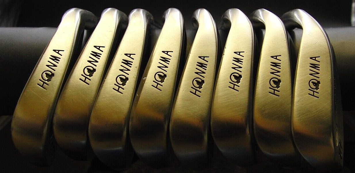 Vintage Set of 8 x Honma HLM-600 Irons 3-10 Regular Steel Shafts Honma Grips