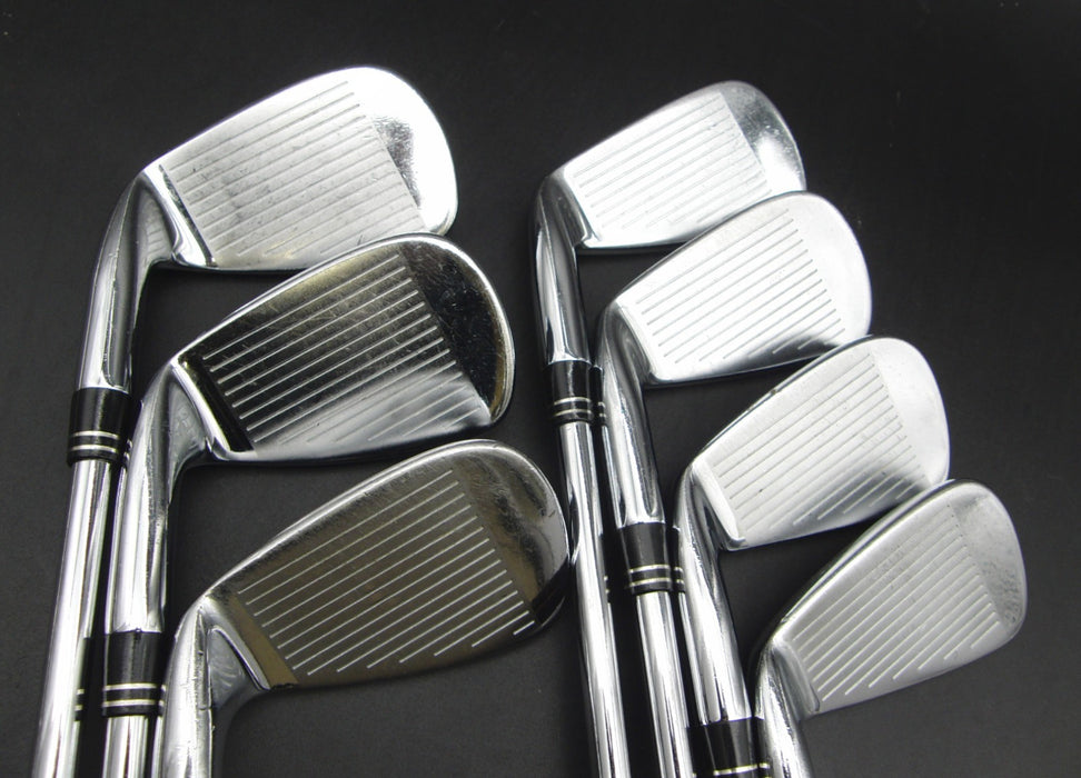 Set of 7x TaylorMade R9 Forged Irons 4-PW Stiff Steel Shafts STM Grips*