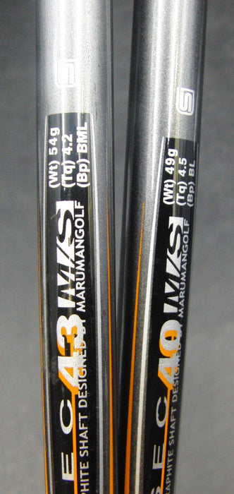 Set of 2 Maruman Exim 15º 3 & 18º 5 Woods Regular Graphite Shafts Exim Grips