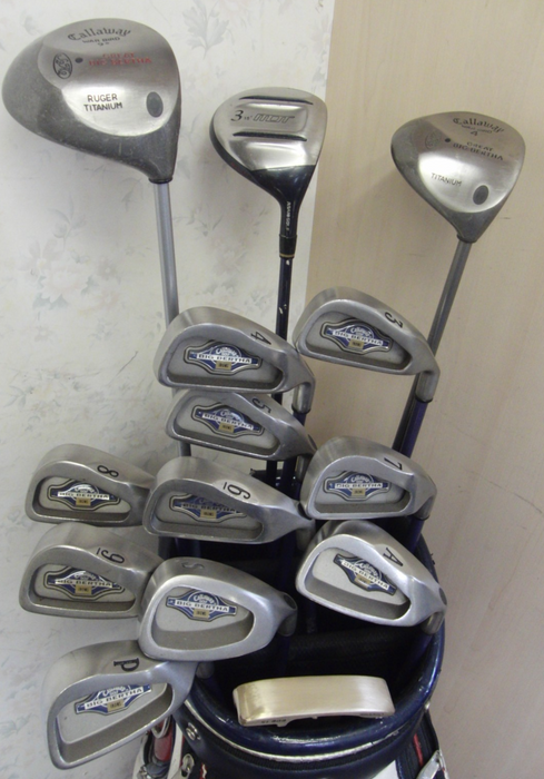 Set of Callaway Big Bertha Irons 3-SW+AW+Callaway Driver +3 + 4 Wood + Putter