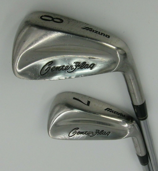 Set of 2 x Mizuno Center Flag 7 + 8 Irons Regular Steel Shafts Mizuno Grips