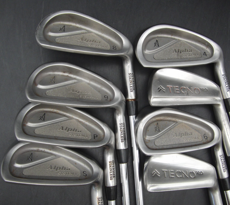 Set Of Alpha Golf Master 4-PW Irons + 3 + 5 Wood + 9 Driver + Alpha Putter