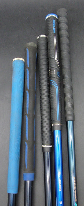 Set of 5x Multi Brands Drivers Stiff Graphite Shafts Black Grips