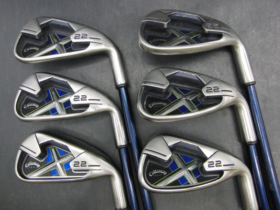 Set of 6 x Callaway X22 Irons 5-PW Regular Graphite Shafts Callaway Grips*