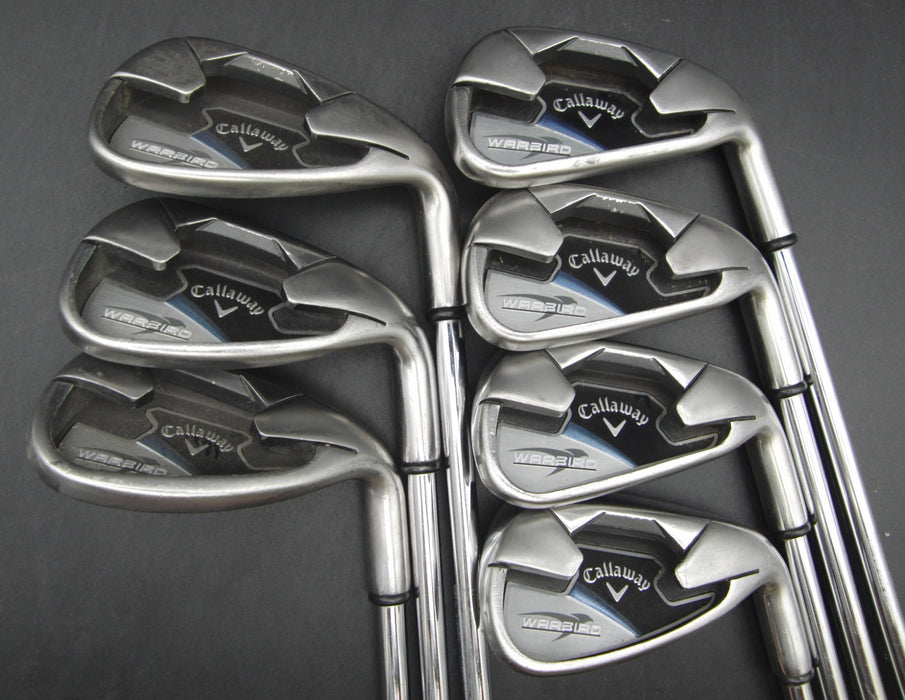 Set of 7x Callaway WarBird Irons 5-SW Uniflex Steel Shafts Callaway Grips