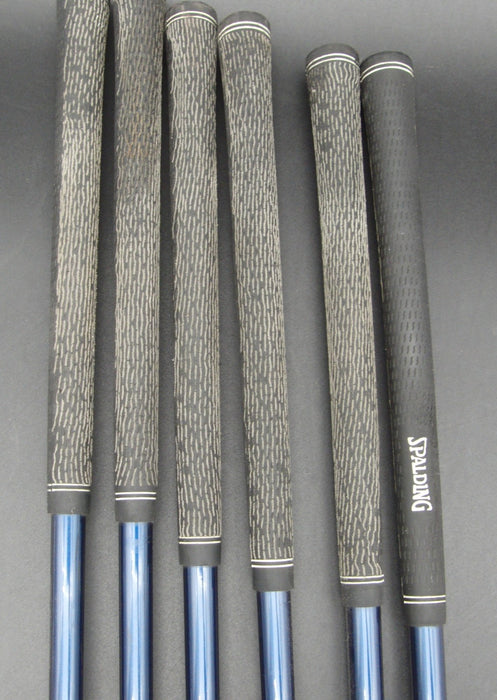 Set of 6x Spalding High Ball Irons 5-PW Regular Graphite Shafts Spalding Grips*