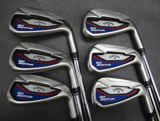 Set of 6x Callaway Big Bertha Beta Irons 5-PW Stiff Steel Shafts*