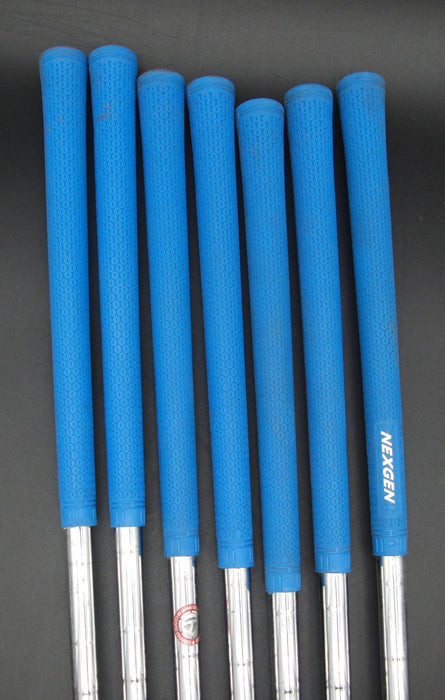 Set of 7x TaylorMade M4 Irons 5-PW+AW Stiff Steel Shafts Nexgen Grips*