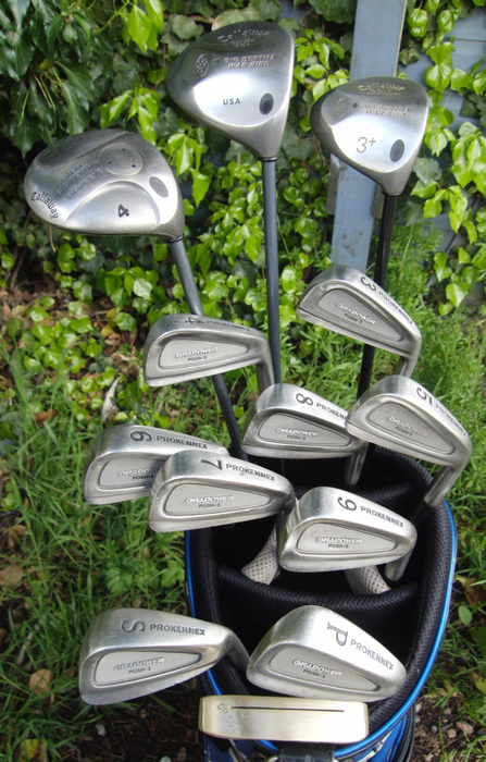 Set of Prokennex 3-SW Irons + Callaway 10 Driver + 3 + 4 Wood + Putter*