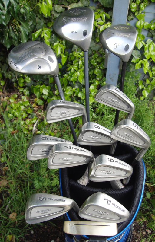 Set of Prokennex 3-SW Irons + Callaway 10 Driver + 3 + 4 Wood + Putter*