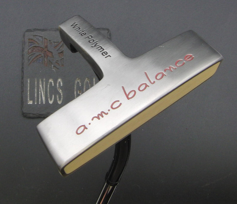 AMC Balance White Polymer Putter Steel Shaft 84cm Length Golf Pride Grip