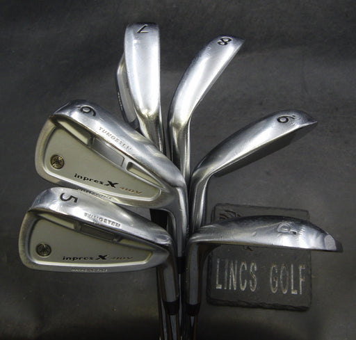 Set of 6 x Yamaha Inpres X 410V Irons 5-PW Stiff Steel Shafts Lamkin Grips