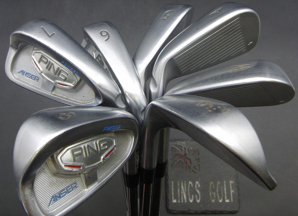 Set of 7x Ping Anser 2011 Black Dot 4-PW Irons Regular Steel Shafts NO 1 Grips