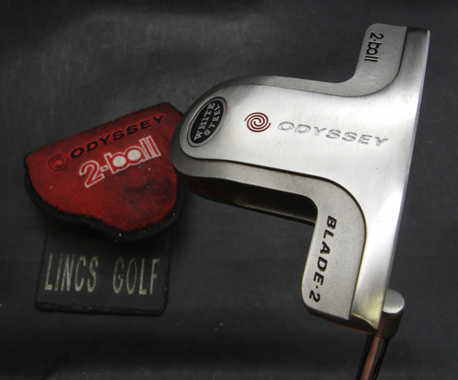 Odyssey White Steel 2-Ball Blade 2 Putter 80cm Length Regular Steel Shaft & HC