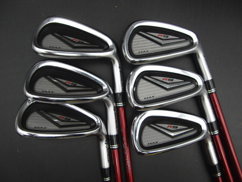 Set of 6x TaylorMade R9 Max Irons 5-PW Regular Graphite Shafts GolfPride Grips*