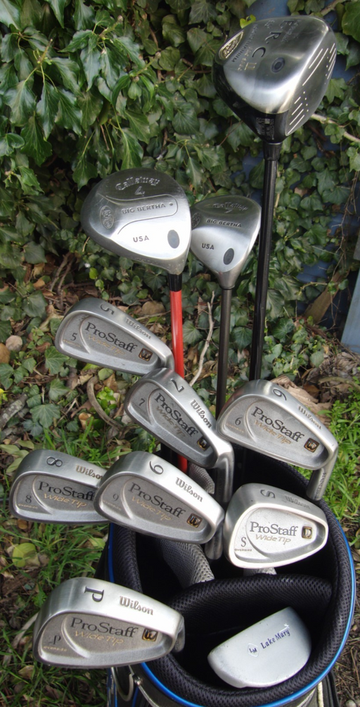Set of Wilson Pro Staff 5-SW + Callaway E.R.C Driver+ 4 Wood+ 7 Wood + Putter*