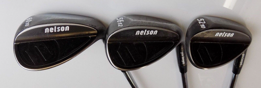 Set of 3 x Nelson Pro Forged Wedges Gap Sand & Lob Wedge Steel Shafts