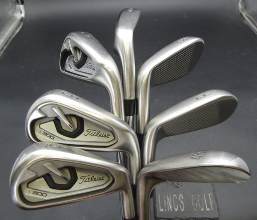Set of 7x Titleist T300 2019 Irons 5-PW+AW Stiff Steel Shafts Golf Pride Grips**