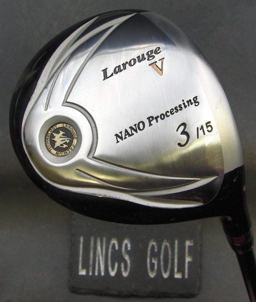 Japanese Larouge V Nano 15° 3 Wood Stiff Graphite Shaft Power Bilt Grip