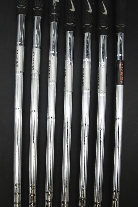 Set of 7x Nike Ignite Irons 4-PW Uniflex Steel Shafts Nike Grips*