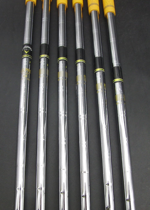 Set of 6x Callaway ERC Fusion 5-PW Irons Regular Steel Shafts Yellow Grips*