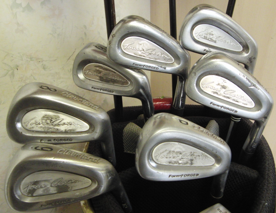 Set Of Cleveland Forged 4-PW Irons + 3 Wood + 4 PRGR Wood + Grand Tour Putter