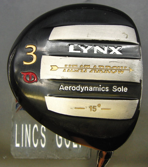 Lynx Heat Arrow Aerodynamics Sole 15° 3 Wood Stiff Graphite Shaft Lynx Grip