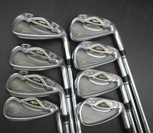 Set of 8x TaylorMade r7 XR Irons 5-SW+AW Stiff Steel Shafts Mixed Grips*