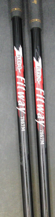 Set of 2 Japanese Fitway 18° 5 & 21° 7 Hybrids Stiff Graphite Shafts