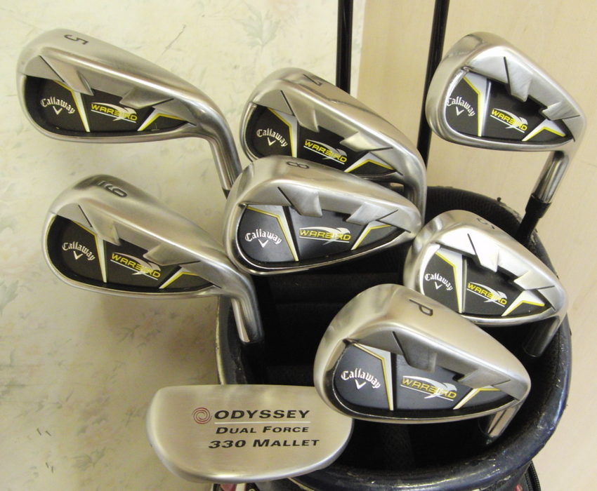 Set Of Callaway War Bird 5-PW/SW Irons+ 10.5 Driver + 5 Wood + Odyssey Putter