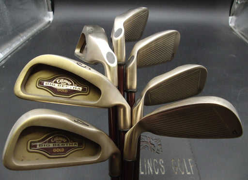Set of 7x Callaway Big Bertha Gold Irons 4-PW Regular Graphite Shafts G/P Grips