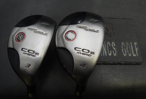 Set of 2 Gear 4 Golf Co2 3+4 Hybrids Regular Graphite Shafts CO2 Grips