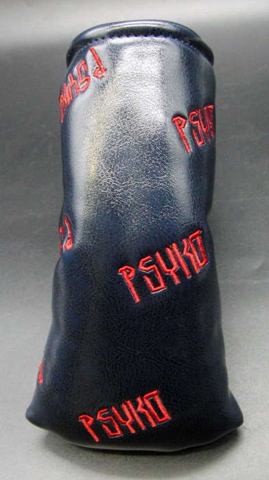 Luxury PSYKO GOLF Embroidered-Logo Genuine Leather Putter Head Cover