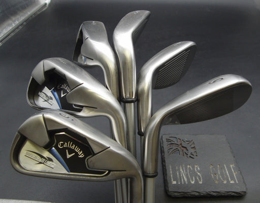 Set of 6x Callaway WarBird Irons 5-9+SW Regular Graphite Shafts Callaway Grips