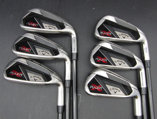 Set of 6x Callaway Razr X 5-PW Irons Regular Graphite Shafts Callaway Grips