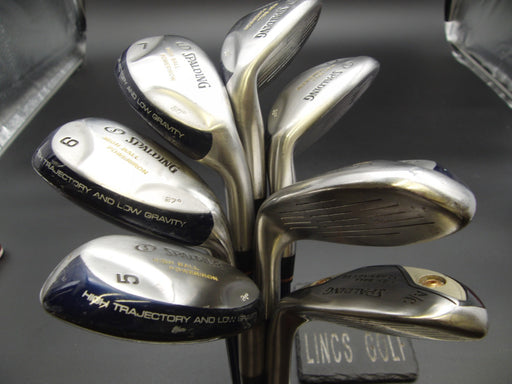 Set of 7x Spalding High Ball Irons 5-PW+GW Stiff Graphite Shafts with Grips*