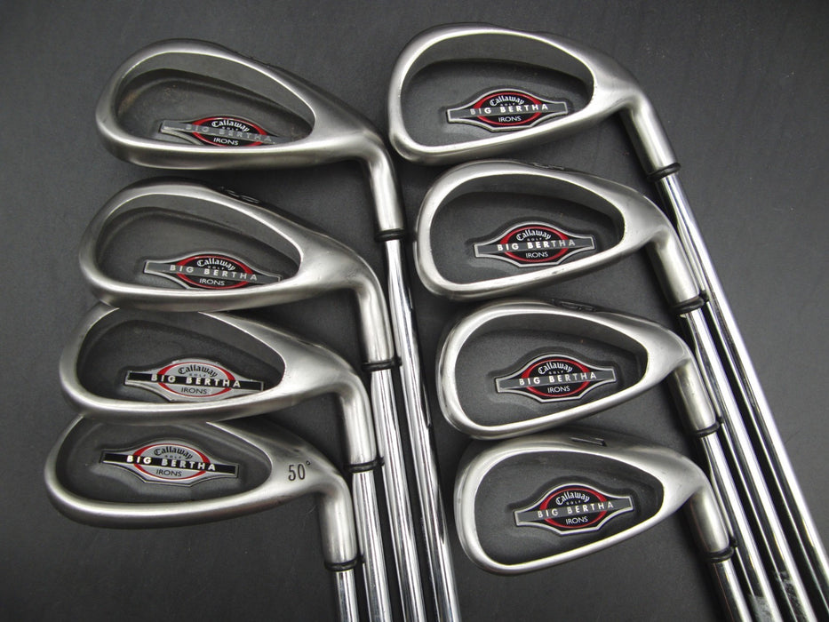 Set of 8x Callaway Big Bertha 2002 Irons 4-PW Regular Steel Shafts*