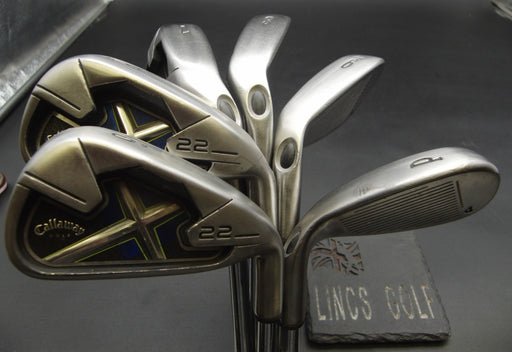 Set of 6x Callaway X22 Irons 5-PW Stiff Steel Shafts Callaway Grips*