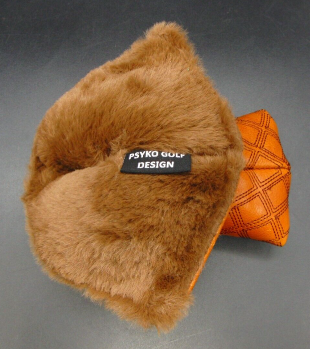 Luxury PSYKO GOLF Ostrich Effect Genuine Leather Putter Embossed Logo Head Cover