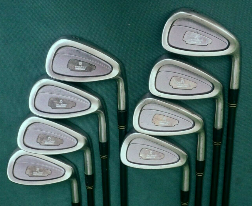 Vintage Set of 8 x Gary Player Tour V-Tec Irons 4-PW +AW Regular Graphite Shafts