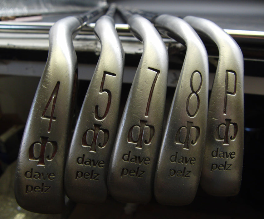 Set of 5x Dave Pelz Feather Lite 4,5,7,8+PW Irons Regular Steel Shafts