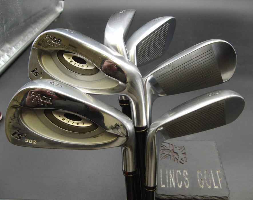 Set of 6x PRGR iS3 502 Irons 5-PW Regular Graphite Shafts PRGR Grips*