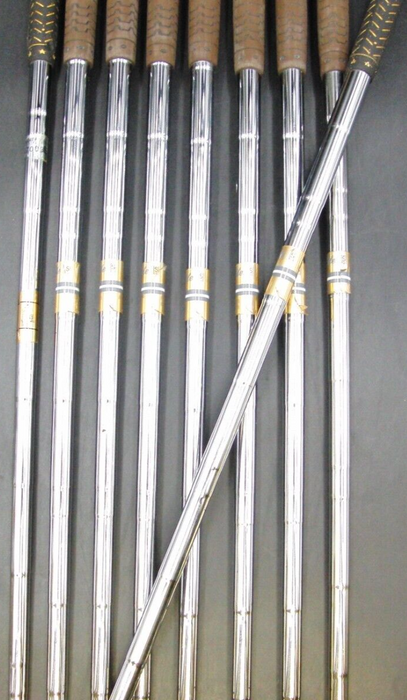 RARE Black Set of 9 x Lynx Parallax Irons 3-SW Stiff Steel Shafts Mixed Grips