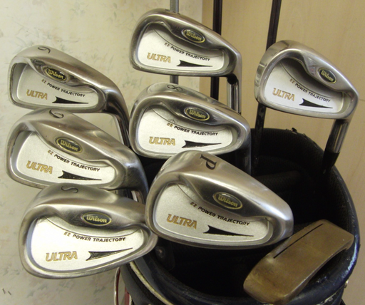 Set of Wilson Ultra 5-PW-SW + Mizuno Driver + 3 + 7 Wood + Putter