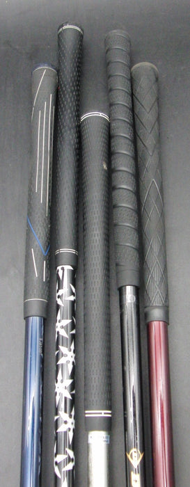 Set of 5x Multi Brands Drivers Stiff & Regular Graphite Shafts Black Grips